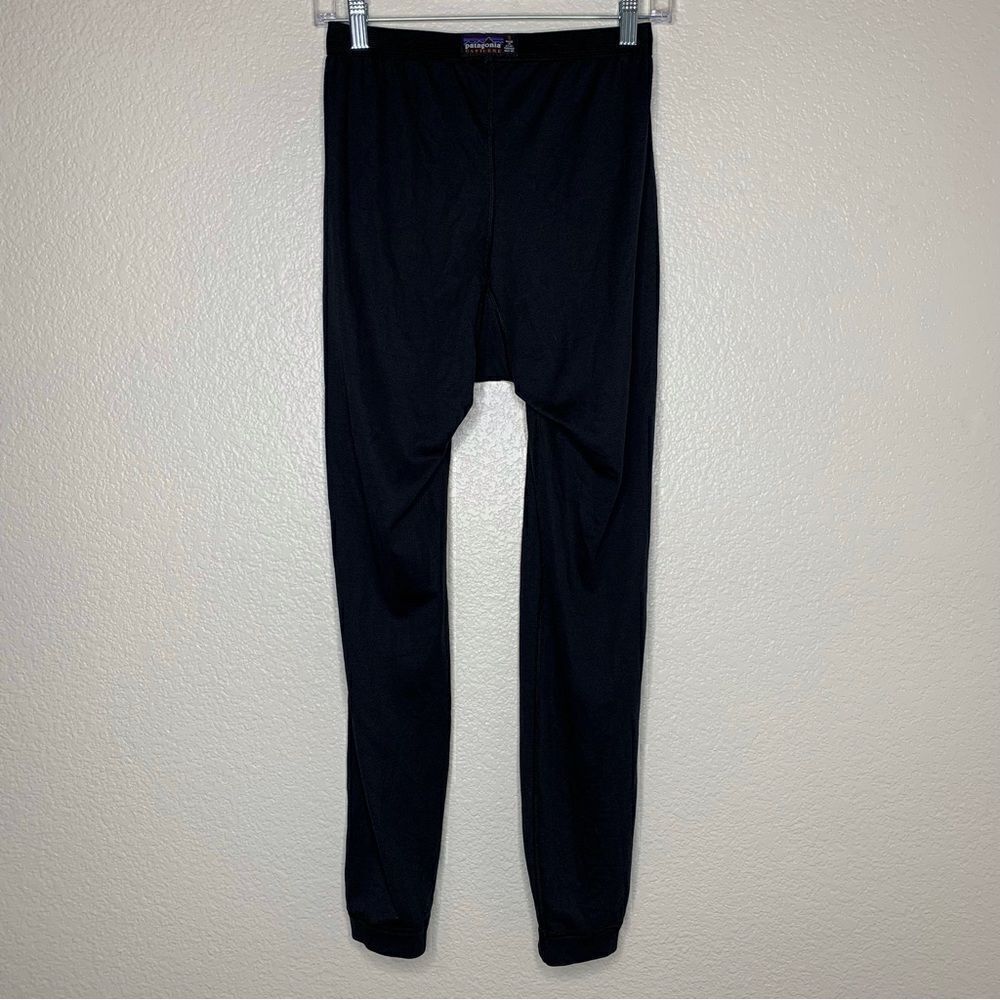 Patagonia Vintage Men’s Capilene Black Underwear Baselayer Pants, Sz Small